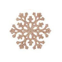 Load image into Gallery viewer, Glitter Rose Gold Hanging Christmas Decorations or Craft or Present Toppers: Trees, Bells, Reindeer, Snowflakes