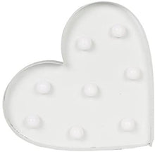 Load image into Gallery viewer, White Heart 17cm x 16cm Battery Operated LED Light