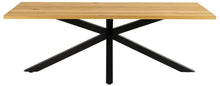 Load image into Gallery viewer, Heaven Rectangle Large Oak Dining Table Solid Metal Base 6-10 Seats 220x90x75.5