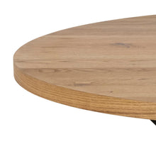 Load image into Gallery viewer, Heaven Round Wild Oak Dining Table 120cm Large Designer Furniture Solid Metal Base