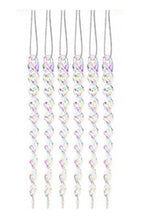Load image into Gallery viewer, Iridescent Shimmer Icicles Hanging Christmas Decoration Xmas Tree Pendants pack of 6