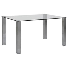 Load image into Gallery viewer, Kante Glass Top Dining Table With Stylish Chrome Legs 180cm