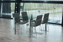 Load image into Gallery viewer, Kante Glass Top Dining Table With Stylish Chrome Legs 180cm