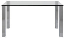 Load image into Gallery viewer, Kante Glass Top Dining Table With Stylish Chrome Legs 180cm