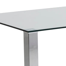 Load image into Gallery viewer, Kante Glass Top Dining Table With Stylish Chrome Legs 180cm