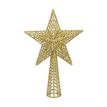 Load image into Gallery viewer, Large Glitter Christmas Star Tree Topper with Spring Base 25 x 36cm in Red, Gold, Blue, Silver, or Rose Gold