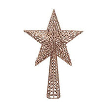 Load image into Gallery viewer, Large Glitter Christmas Star Tree Topper with Spring Base 25 x 36cm in Red, Gold, Blue, Silver, or Rose Gold