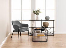 Load image into Gallery viewer, Lima Large Grey Upholstered Velvet Fabric Chair , A Perfect Lounge Armchair