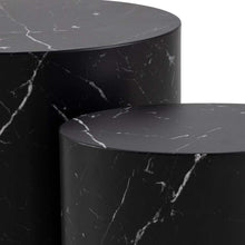 Load image into Gallery viewer, Mice Coffee Side Table Set In Beautiful Black Marble 2pcs 33x48x40cm