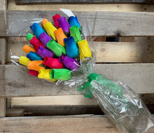 Load image into Gallery viewer, Bouquet Of 24 Mixed Bright Wooden Roses - Rainbow