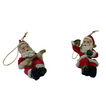 Load image into Gallery viewer, Vintage Style Santa and Snowman Hanging Ornamental Hand Painted Christmas Baubles Traditional Look Figurines