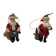 Load image into Gallery viewer, Vintage Style Santa and Snowman Hanging Ornamental Hand Painted Christmas Baubles Traditional Look Figurines