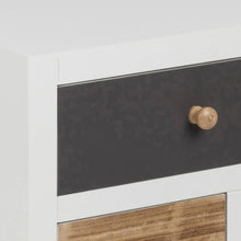 Load image into Gallery viewer, Stylish Thais White Bed Side Table In On Trend Multicoloured Design 36x30x59cm