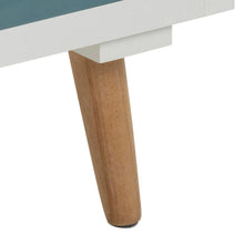 Load image into Gallery viewer, Stylish Thais White Bed Side Table In On Trend Multicoloured Design 36x30x59cm