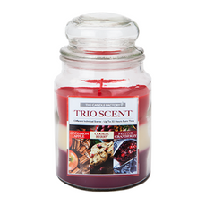 Load image into Gallery viewer, Christmas Three Tier Winter Scented 18oz Trio Jar Candle in 3 Festive Fragrances