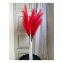 Load image into Gallery viewer, Large Faux Pampas Grass 3 Stems 115cm Tall Fluffy Artificial Dried Flower Décor Many Colours Decor Decorative
