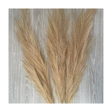Load image into Gallery viewer, Large Faux Pampas Grass Single Stem 115cm Tall Fluffy Artificial Dried Flower Décor Many Colours Decor Decorative