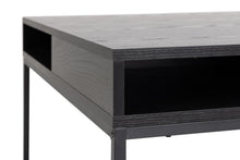 Load image into Gallery viewer, Willford Black Spacious Storage Coffee Table With Shelf And Drawer 80 cm