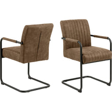 Load image into Gallery viewer, Adele Designer Dining Chair With Armrest And Vertical Stitching, Set Of 2 Chairs

