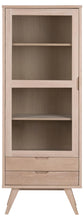 Load image into Gallery viewer, A-Line Deluxe Display Cabinet With Glass Door, 2 Drawers And Shelves White Oak 72x42x190m