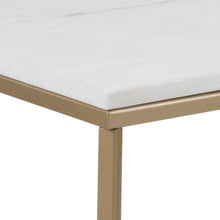 Load image into Gallery viewer, Alisma Rectangle Marble Coffee Table With Brass Base 120 x 60 cm