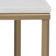Load image into Gallery viewer, Alisma Rectangle Marble Coffee Table With Brass Base 120 x 60 cm