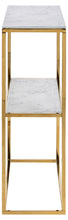 Load image into Gallery viewer, Alisma Console Table With White Marble Look Glass Top 79.5x26x80.5cm