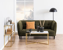 Load image into Gallery viewer, Alisma Console Table With White Marble Look Glass Top 79.5x26x80.5cm