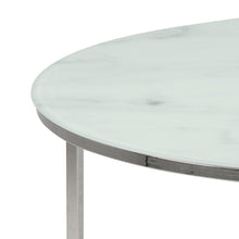 Load image into Gallery viewer, Alisma Coffee Table In A Choice Of Silver, Gold Or Black Metal Frame 80cm