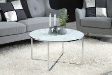 Load image into Gallery viewer, Alisma Coffee Table In A Choice Of Silver, Gold Or Black Metal Frame 80cm