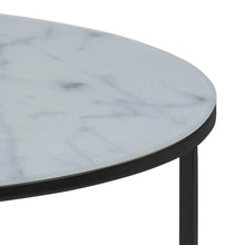 Load image into Gallery viewer, Alisma Coffee Table In A Choice Of Silver, Gold Or Black Metal Frame 80cm