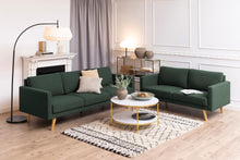 Load image into Gallery viewer, Alisma Designer White Glass Marble Coffee Table With Shelf And Gold Metal Frame 80cm