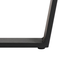 Load image into Gallery viewer, Amble Coffee Table In Brown Oak Melamine Finish And Metal Base 77cm