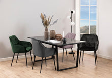 Load image into Gallery viewer, Amble 6 Seat Rectangle Dining Table With Black Marble Print Top 160x90cm