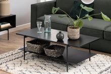 Load image into Gallery viewer, Angus Black Ash Melamine Coffee Table With Powder Coated Solid Metal Base