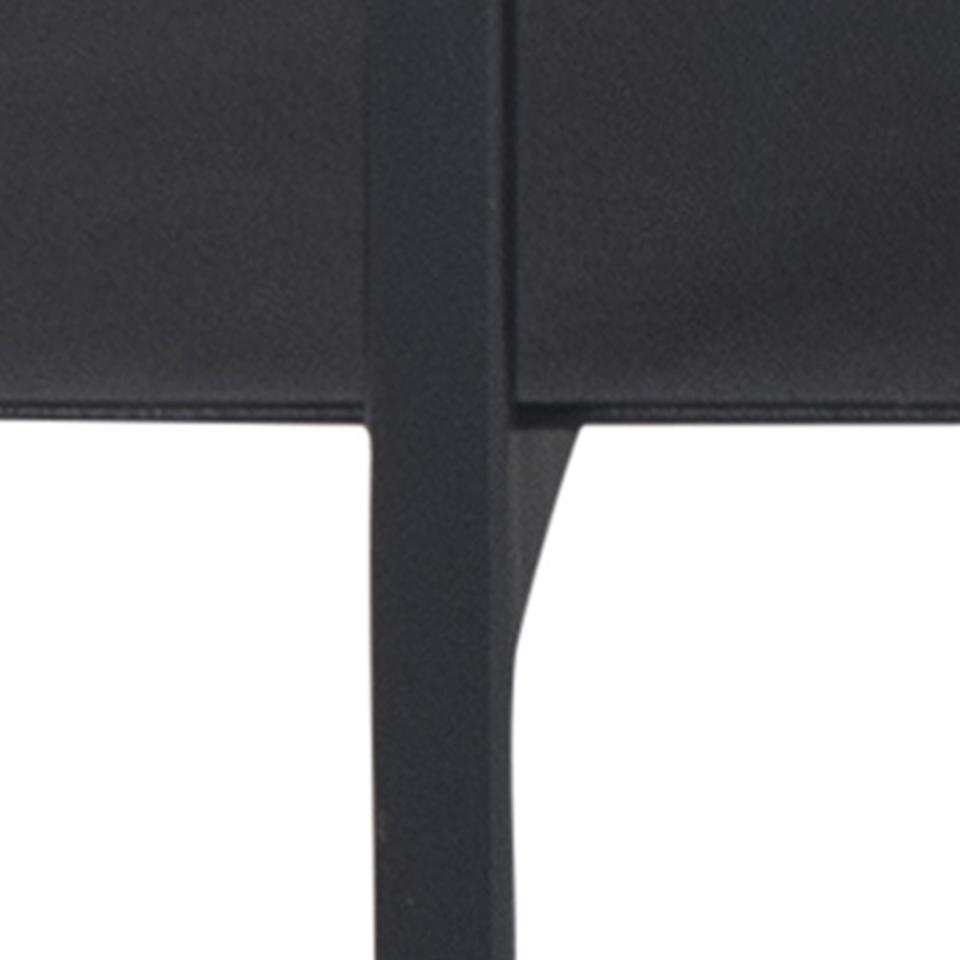 Angus Black Ash Melamine Coffee Table With Powder Coated Solid Metal Base