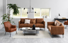 Load image into Gallery viewer, Angus Black Ash Melamine Coffee Table With Powder Coated Solid Metal Base