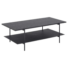 Load image into Gallery viewer, Angus Black Ash Melamine Coffee Table With Powder Coated Solid Metal Base