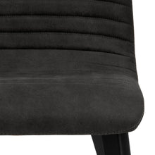 Load image into Gallery viewer, Arosa Designer Dining Chair In Stitched Fabric With Black Painted Oak Wood Legs, Set Of 2 Chairs