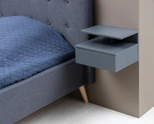 Load image into Gallery viewer, Ashlan Wooden Bedside Wall Table In Oak, Black, White Or Grey