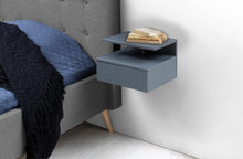 Load image into Gallery viewer, Ashlan Wooden Bedside Wall Table In Oak, Black, White Or Grey