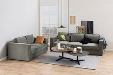 Load image into Gallery viewer, Barnsley Ceramic Black Coffee Table Plectrum Shape And Metal Base 84x77x34cm