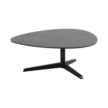 Load image into Gallery viewer, Barnsley Ceramic Black Coffee Table Plectrum Shape And Metal Base 84x77x34cm