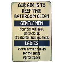 Load image into Gallery viewer, Keep This Bathroom Clean Laminated Wooden Wall Art Home Sign Gift 45x30cm