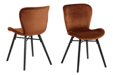 Load image into Gallery viewer, Beautiful Batilda Copper Brown Fabric Dining Chair, Set Of 2