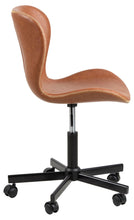 Load image into Gallery viewer, High Quality Batilda Office Desk Chair With Castors, Stitched Leather Look And Gas Lift, Retro Brandy Design