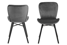 Load image into Gallery viewer, Beautiful Batilda Grey Upholstered Fabric Dining Chair, Set Of 2
