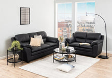 Load image into Gallery viewer, Bayonne Large Round Coffee Table With Glass Shelf Solid Metal Base 79cm