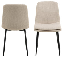 Load image into Gallery viewer, Becca Beige Fabric Dining Chair With Metal Legs, Set Of 4 Chairs