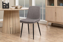 Load image into Gallery viewer, Becca Grey Fabric Dining Chair With Metal Legs, Set Of 4 Chairs